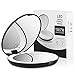 Terresa Lighted Travel Makeup Mirror, Round 1x/7x Magnifying Mirror, Portable Battery Operated for Hand Held, Compact Mirror with LED Lights for Beauty Cosmetic Camping