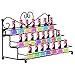 AISHN Nail Polish Rack with Metal Heart Design, 3 Tiers Nail Polish Storage Display Makeup Organizer Shelf Case