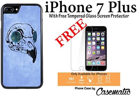 iPhone Case Steampunk Cosmic Helmet Rubber Black Phone Case For Apple iPhone 7 Plus With Free .33 mm Premium Tempered Glass Screen Protector by Casematic