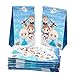 MALLMALL6 24Pcs Frozen Candy Treat Bags Princess Theme Birthday Party Supplies Winter Snow Queen Goodie Party Favor Bags Elsa Anna Baby Shower Dessert Bags with Princess Snowflake Stickers for Kids