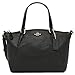 Coach Pebble Leather Mini Kelsey Satchel Crossbody Handbag, Black