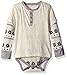 Burt's Bees Baby Baby Boys, Short Long Sleeve One-Piece Bodysuits, 100% Organic Cotton, Stone Heather Thermal, 12 Months