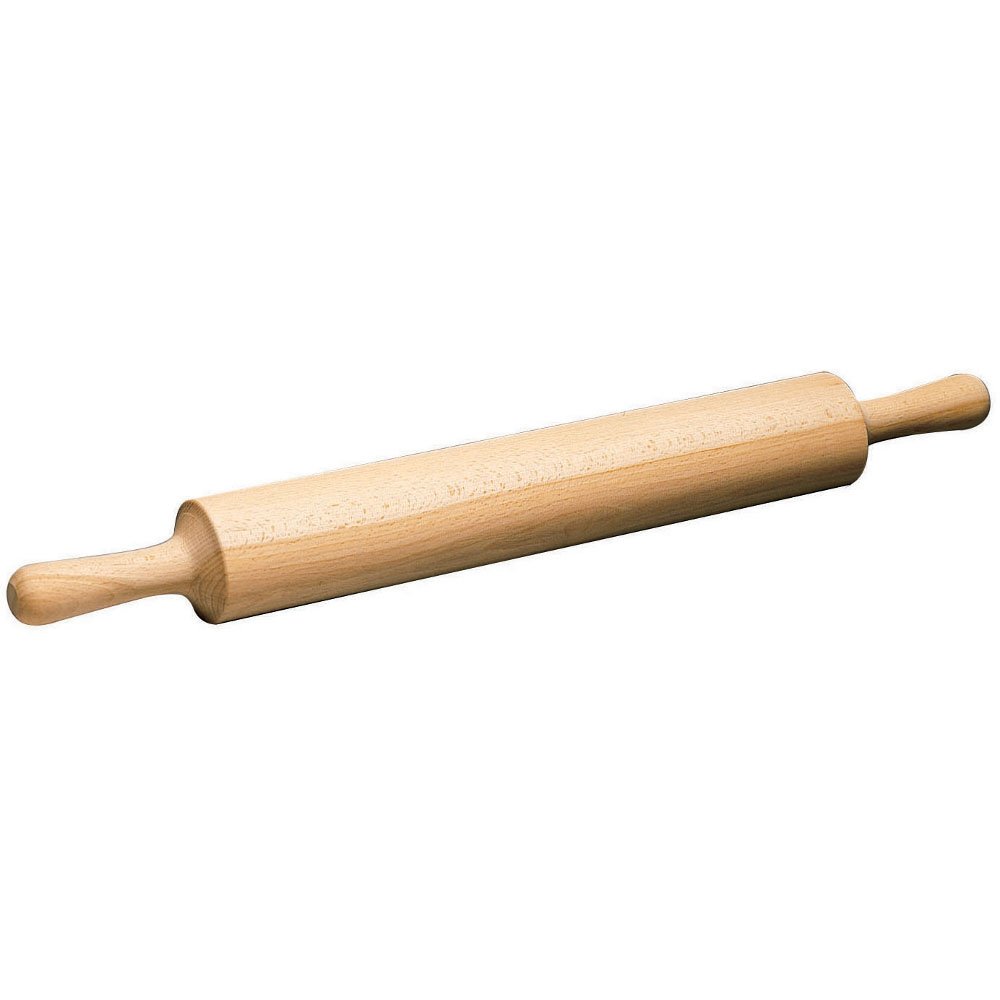Paderno World Cuisine 23-5/8-Inch Long Wooden Rolling Pin with Wood Handles