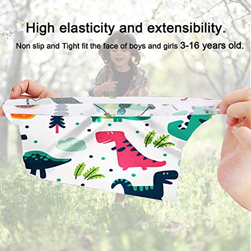 DOMEI 2Pcs Bandana Neck Gaiters for Kids, Breathable Kids Scarf Mask, Cooling Face Scarf for Kids