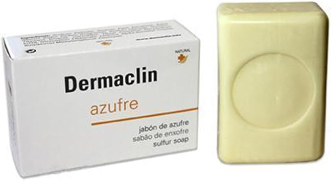 Dermaclin Pastilla de Jabón de Azufre, 100g: Amazon.es: Salud y cuidado personal