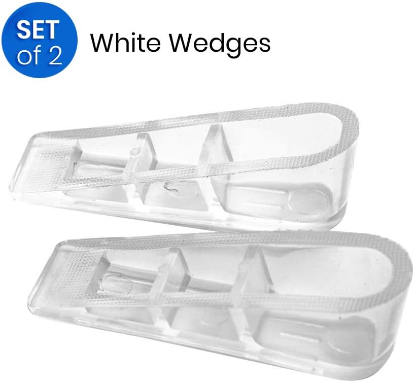 HealthAndYoga Anti-Skid, Clear PVA Door Wedge Stoppers - Antifragile, Durable Plastic - Set of 2, White, 9.7 cms. approx - Image 4