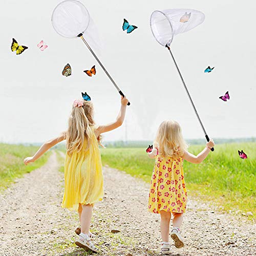 Latocos Insect and Butterfly Net with 12" Ring, Handle Extends to 59 Inches