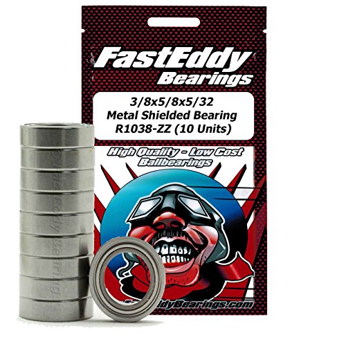 3/8x5/8x5/32 Metal Shielded Sealed Ball Bearings R1038-ZZ (10 Units)