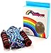 Anna's Rainbow Double Dutch Jump Rope - 14ft Long Skipping Rope for Indoor/Outdoor/Playground - Durable Adjustable 8mm Nylon Cord - Exercise Toy with Lightweight Foam Handles