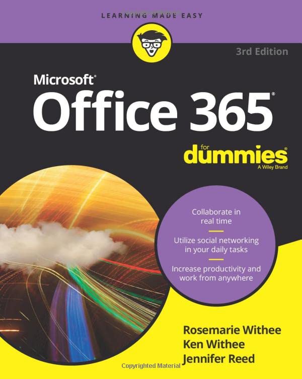 Office 365 For Dummies, 3rd Edition Withee 9781119513353