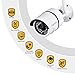 Faleemi Outdoor/Indoor WiFi HD Security Camera, Waterproof Surveillance IP Camera, Bullet Camera for Your Smartphone with Motion Detection, Night Vision