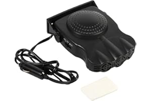 12V 150W Car Heating Cooling Fan Defroster Demister, Keenso 2 in 1 Auto Portable Car Heating Cooling Fan Heater Defroster Demister, Black 3 Outlet