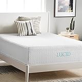 LUCID 14 Inch Plush Memory Foam Mattress - Ventilated Gel Memory Foam + Bamboo Charcoal Infused Memory Foam - CertiPUR-US Certified - 10-Year U.S. Warranty - Full