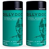 DILLYDOC Aluminum-Free Natural Deodorant for Sensitive Skin &ndash; Organic Essential Oils, Vegan, Non-Toxic, Eco-Friendly Packaging (2 Pack, Bergamot)