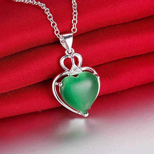 記念灰ペンダント遺灰のための骨壷 シルバーメッキネックレスグリーン瑪瑙のハート角度意味 色 ブルージルコニア コロンバリウム Color White Zirconia Bspv7 5 861円