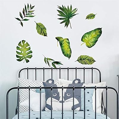 Plantas Tropicales Hojas Verdes Pegatinas De Pared Sala De Estar