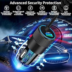 [Apple MFi Certified] iPhone Car Charger Fast