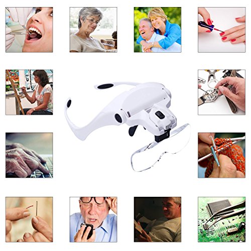 1 Magnifying+Hands+Free+Interchangeable+Replaceable+Lenses1+0X