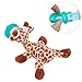 2-Pack Safe Infant Pacifiers, STAR-FLY No Toxicity Removable Pacifiers Holder with Stuffed Animal Toy Baby Orthodontic Nipples for Boy and Girl(Giraffe)