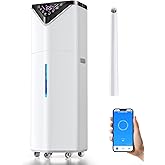 19L/5Gal Smart Humidifiers for Bedroom 2800 sq ft, Cool Mist Humidifiers for Large Room with Auto 180°Mist Tube and Wheels, T