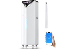19L/5Gal Smart Humidifiers for Bedroom 2800 sq ft, Cool Mist Humidifiers for Large Room with Auto 180°Mist Tube and Wheels, T