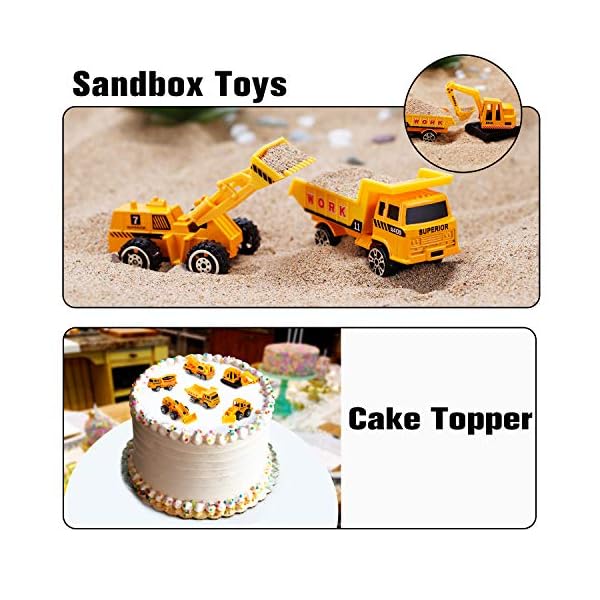 Alloy Engineering Truck Mini Pocket Size Construction Models Play Vehicles Toy Party Favors Cake Decorations Topper…