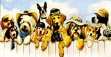 Dog Dogs on Fence Beach Towel