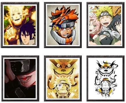 Amazon.com: Uzumaki Naruto of Kurama Kakashi Sasuke Manga Anime Wall Art  Print,8 x 10 Inches,No Frame,Set of 6 Pieces: Furniture & Decor