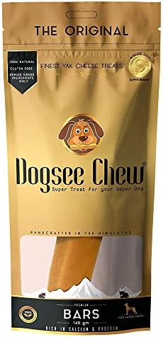 Yak Chew for Dogs Hard Yak Cheese natural dog dental care stick (Medium Bars)