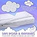 Crib Wedge Pillow for Baby - Universal - 3 Elevation Options for Better Sleep | Aids in Relieving Reflux | Nasal Congestion | Feeding - Happy Baby and Happy Parents - Cotton Fabric w/Carry Case