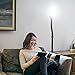Sleekform LED Floor Lamp for Reading & Crafting | Adjustable Standing Overhead Gooseneck | Full Spectrum Dimmable| Eye Protective Natural Daylight | Sturdy Base | For Hobbies, Sewing, Crafting