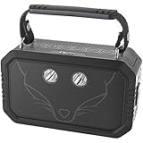DOSS Wireless Portable Bluetooth Speakers with Waterproof IPX6, 20W Stereo Sound and Bold Bass, 12H Playtime, Durable for iPhone, Samsung, Tablet, Echo dot, Gift ideas - Black