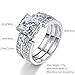 BONLAVIE Wedding Engagement Rings Bridal Set for Women 925 Sterling Silver CZ Past Present Future