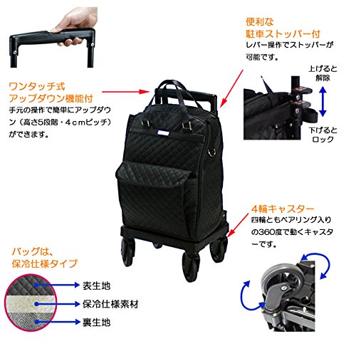 本店は ショッピングカート サイドカー 手押し車 キャリーカート 軽量 保冷バッグ付 高齢者 シルバー 敬老の日 島製作所 メロディ スムーズ プレゼント カート 贈り物 ローズ柄r B075ryg8jn ローズ柄r ローズ柄r Seminario Ekosbrasil Org