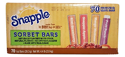 Snapple Sorbet Bars (4 Flavors) 1 Box