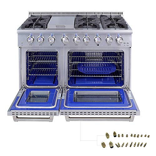 Thor Kitchen 48 inch Freestanding ProStyle Professional Gas Range with 6.7 Cu. Ft. Oven, 6