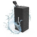 Bluetooth Speaker, V4.2 Wireless Speaker with Enhanced Bass Dual 10W Drivers Mini Portable Outdoor Speaker Built-in Mic, TF Card Slot, 3.5 mm Aux Input IPX6 Waterproof for Beach, Shower & Home