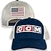 Birsppy CCM USA Flag Navy Trucker Hat