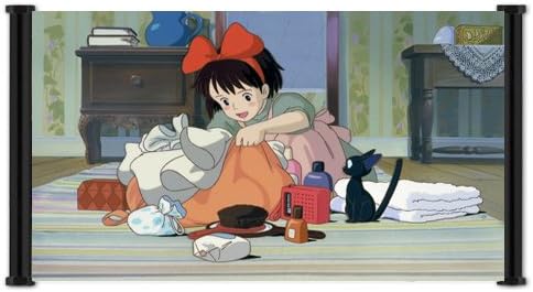 Kikis Delivery Service Anime Fabric Wall Scroll Poster (26" x 16") Inches [A]-Kikis-5