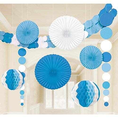 Amscan Hanging Decorating Kit , Baby Shower, Blue