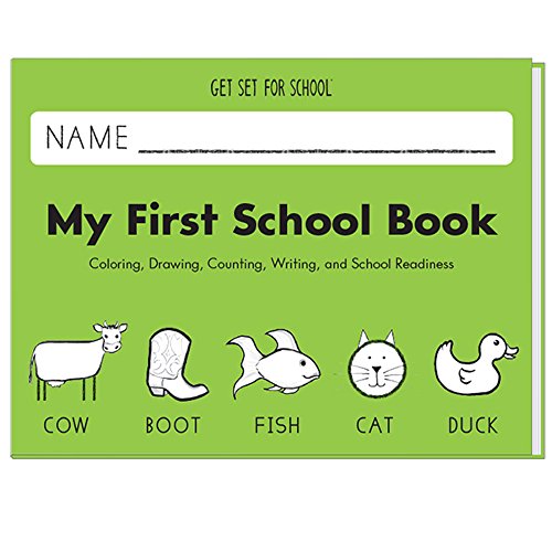 My first School Book + Kick Start Kindergarten Transition Drawing Writing Counting Language- Essentials Preschool Learning Activities With BonusPencils For Little Hands and Gift Boutique Eraser