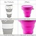 CREATELIFE Collapsible Travel Cup - Multifunctional Silicone Folding Camping Cup Sport bottle with Lids - Expandable Scald-proof Drinking Cup - BPA Free, Portable Bottle (Gray)