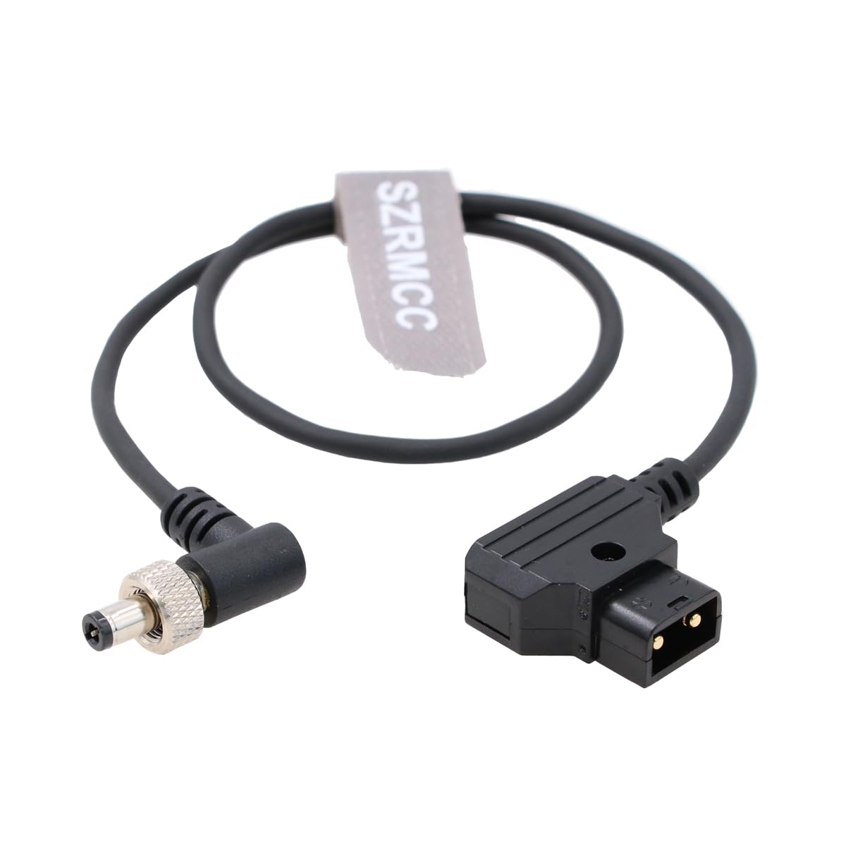 SZRMCC D Tap to 5.5x2.1mm DC with Lock 12V Power Cable for Video Devices Pix-E5 Pix-E5H Pix-E7 Monitor (Right Angle DC2.1mm)