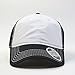 The Vintage Year Washed Cotton Low Profile Mesh Adjustable Trucker Baseball Cap (Black/White/Black)