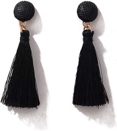 Tassel Dangle Threader Drop Earrings Ear Studs Fringe Thread Hoops Linear Tribal Threading Charms Jewelry White Tone