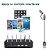 5 Port USB Charging Station Charge Dock Organizer, Cell Phone Charger Multi Port Desktop Charging Station for iPhone, iPad, Samsung Galaxy, and Other Tablets,30W 5-Port USB Device Charging Station