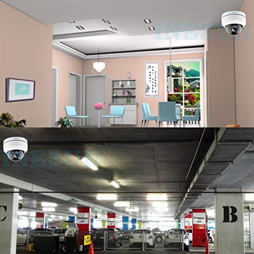 Inesun 1080P Analog Vandal Proof Indoor/Outdoor CCTV Security Camera 2.8-12mm Vari-Focal Lens, 4 in 1 (AHD/TVI/CVI/CVBS) Home Security Surveillance System with 100ft IR Night Vision