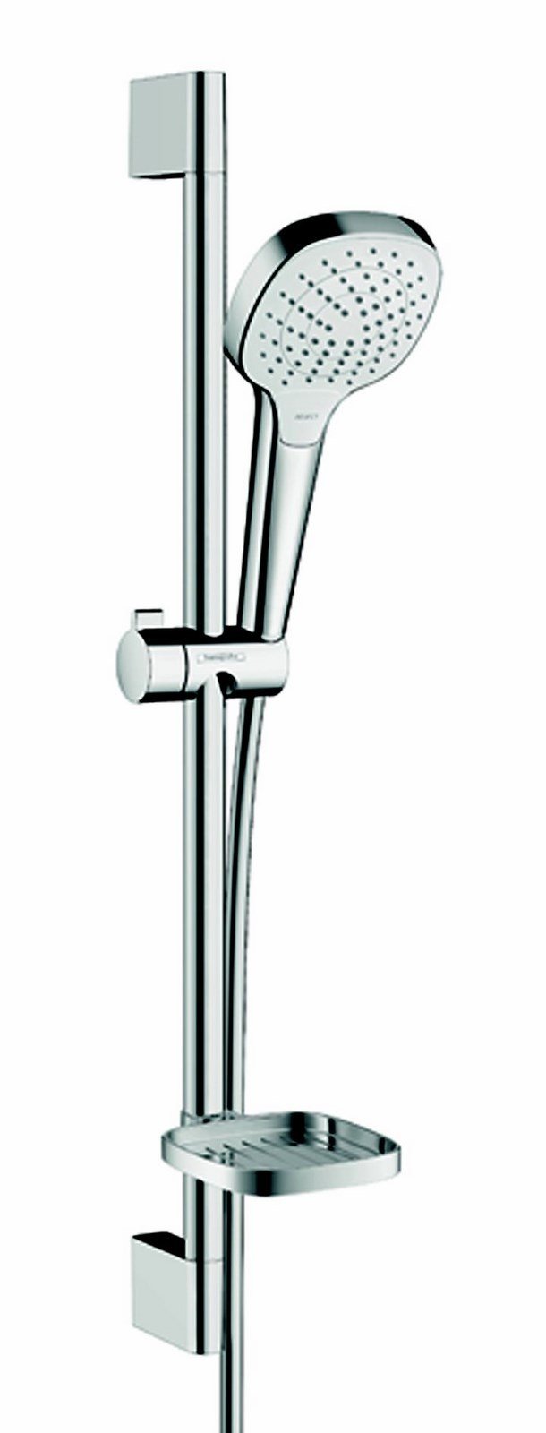 hansgrohe Croma Select E Vario shower set 0.65m, 3 jet types, with soap dish, white/chrome