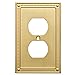 Franklin Brass W35059-BB-C Classic Beaded Single Duplex Wall Plate/Switch Plate/Cover, Brushed Brass