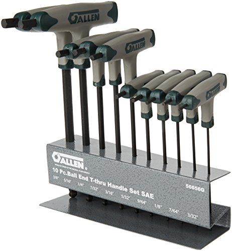 Allen 56656g sae ball-plus t-thru handle set, 10-piece
